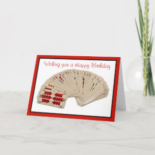 Joyeux Anniversaire carte de pont jouer cartes pok