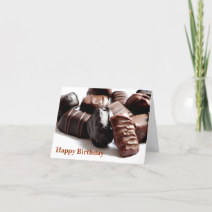 Joyeux anniversaire ! ! Carte de voeux au chocolat