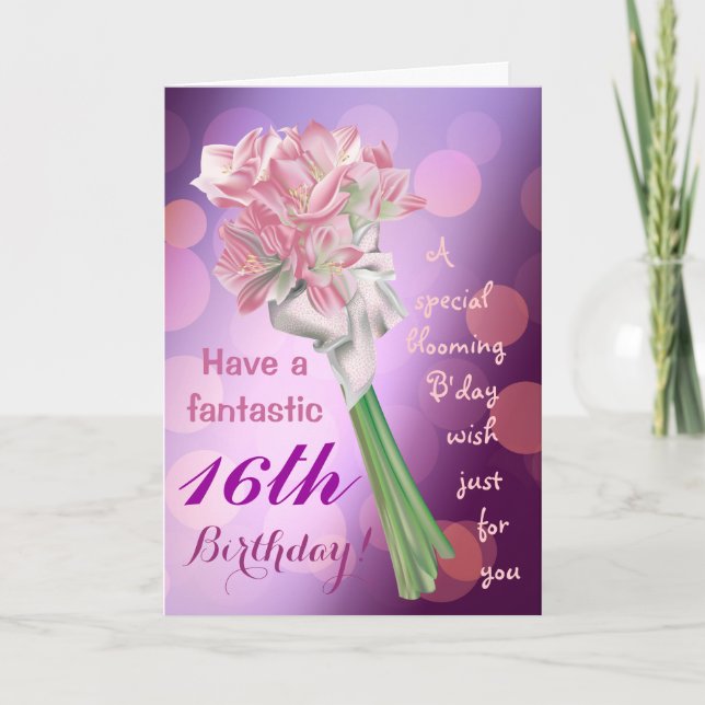 Joyeux anniversaire ! - carte de voeux de fleurs (Devant)