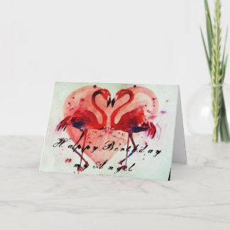 Joyeux Anniversaire - Carte de vœux Flamant rose
