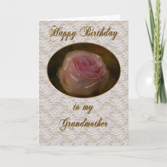 Joyeux Anniversaire Carte de Vœux Grand-mère (Devant)