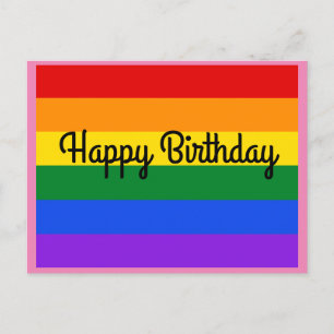 Joyeux Anniversaire Carte Postale Arc-en-ciel #1