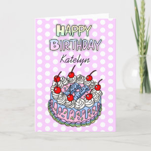 Joyeux anniversaire   Carte Whimsical Cake Card