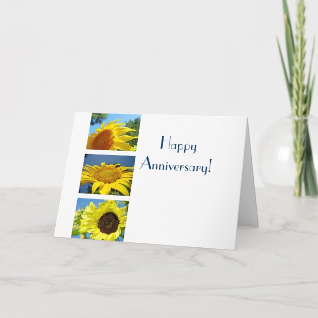 Joyeux Anniversaire ! cartes de vœux Tournesol Jau (Devant)