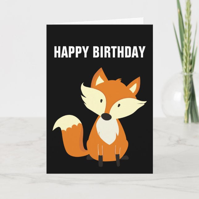 Joyeux Anniversaire Cartes Renard Renard (Devant)