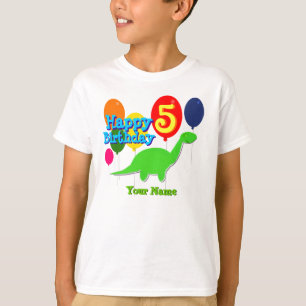 Joyeux anniversaire cinq ans de ballons de T-shirt