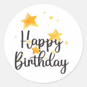 Joyeux anniversaire Classic Round Stickers
