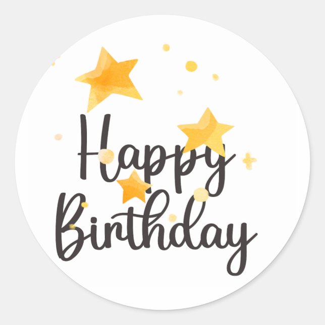 Joyeux anniversaire Classic Round Stickers (Devant)