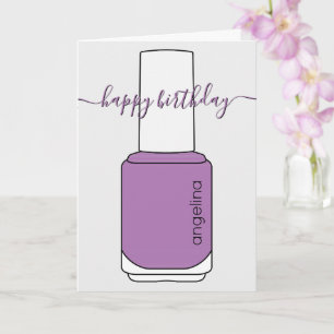Joyeux Anniversaire Clou art violet carte