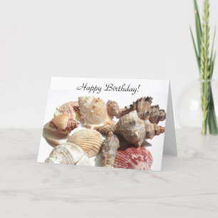 Joyeux Anniversaire Coquillages Carte de voeux