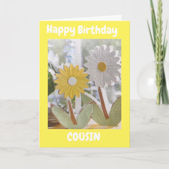 JOYEUX ANNIVERSAIRE *COUSIN* AVEC CARTE DE JOURNAU (Devant)