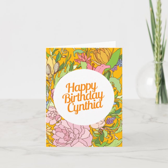 Joyeux anniversaire Cynthia| Carte d'anniversaire  (Devant)