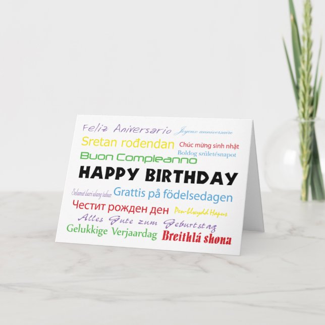 Joyeux anniversaire dans la carte de beaucoup de (Devant)