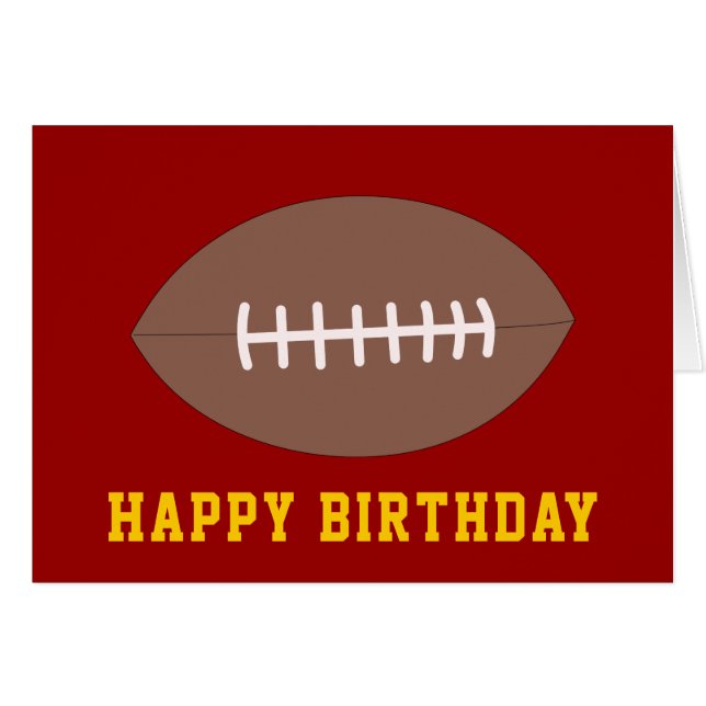 Joyeux anniversaire de football américain/rugby (Devant horizontal)
