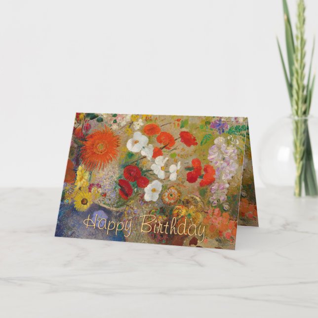 Joyeux anniversaire de la carte à fleurs Josephine (Devant)