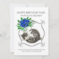 Joyeux Anniversaire De La Carte De Vacances Cat