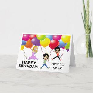 Joyeux Anniversaire De La Carte De Voeux Du Groupe