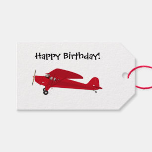 Joyeux anniversaire de l'avion Vintage étiquettes