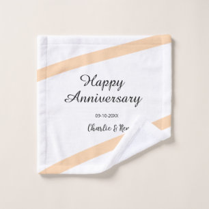Joyeux anniversaire de mariage lignes pastel orang