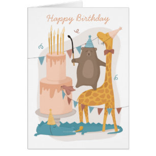 Joyeux anniversaire. De mignons animaux. Funny our