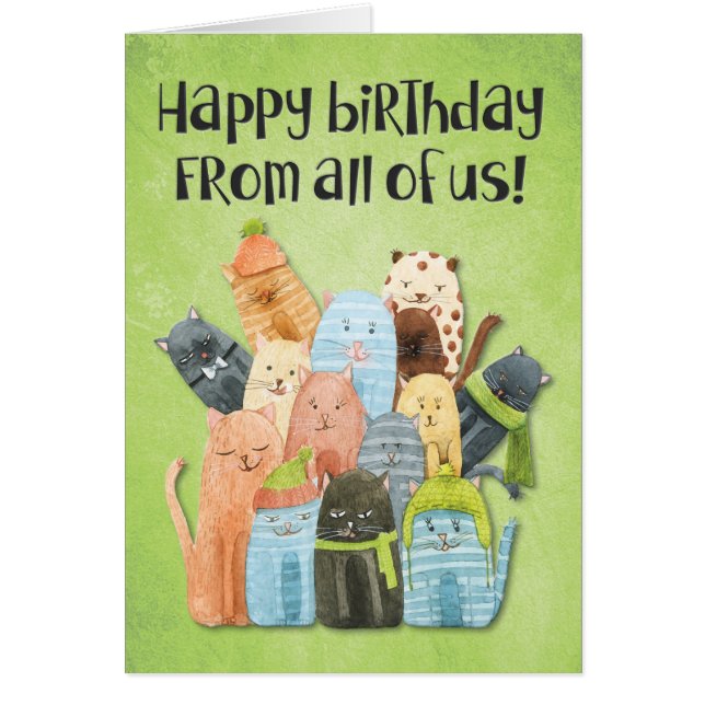 Joyeux anniversaire de tous nous Carte drôle (Devant)