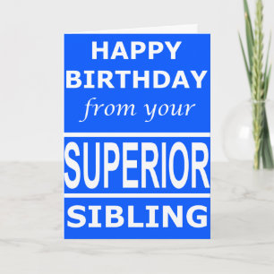 Joyeux anniversaire de votre carte de frère SUPERI