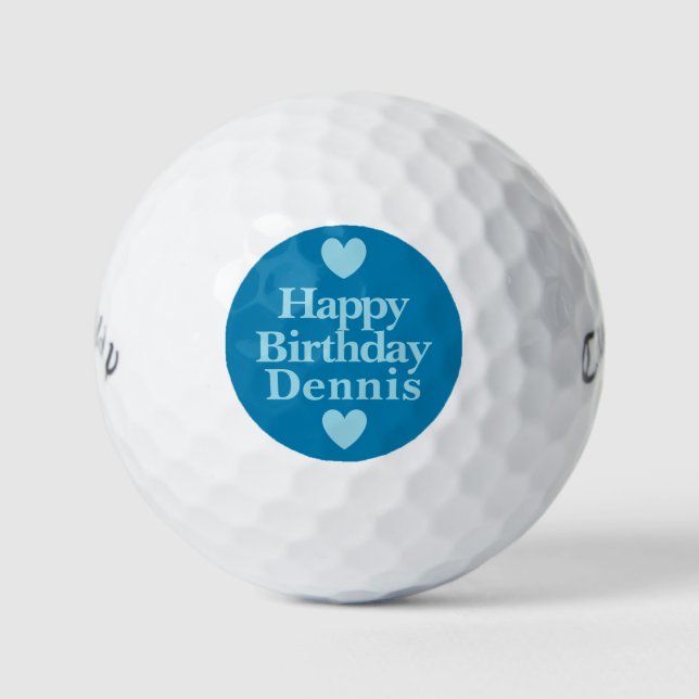 Joyeux anniversaire #Dennis balles de golf (Devant)