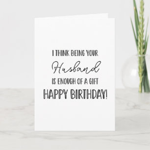 Joyeux anniversaire d'être votre mari.... carte dr