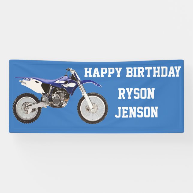 Joyeux anniversaire Dirt Bike Bannière d'anniversa (Horizontal)