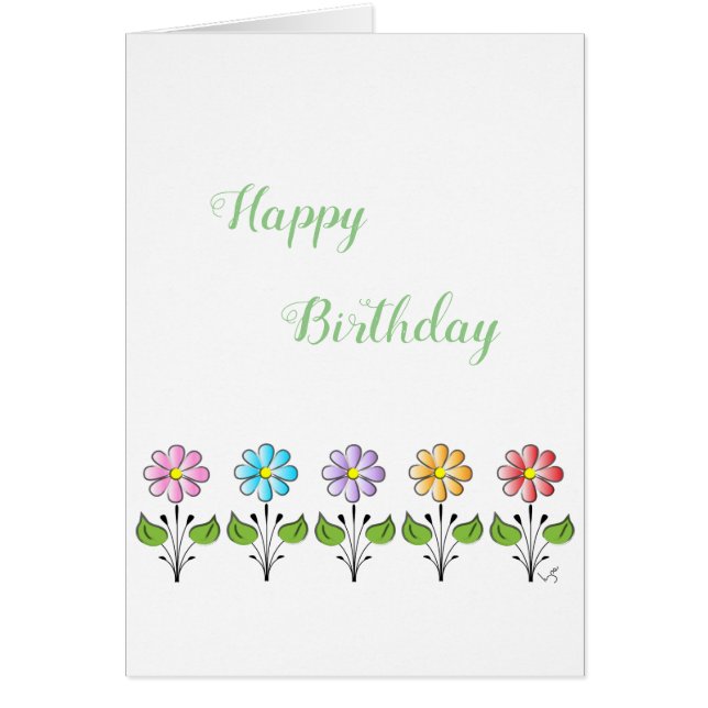 Joyeux anniversaire Dites-le avec une fleur adorab (Devant)