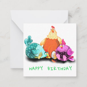 Joyeux Anniversaire Drôle Cartes de Poulets - Pers