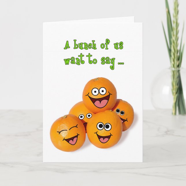 Joyeux anniversaire du groupe de nous carte de (Devant)