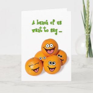 Joyeux anniversaire du groupe de nous carte de