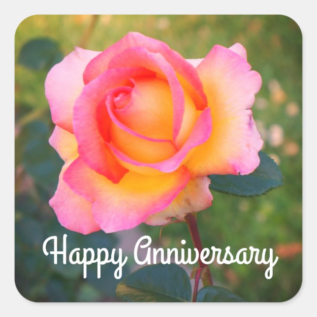Joyeux Anniversaire Elle Rose #2 Stickers (Devant)