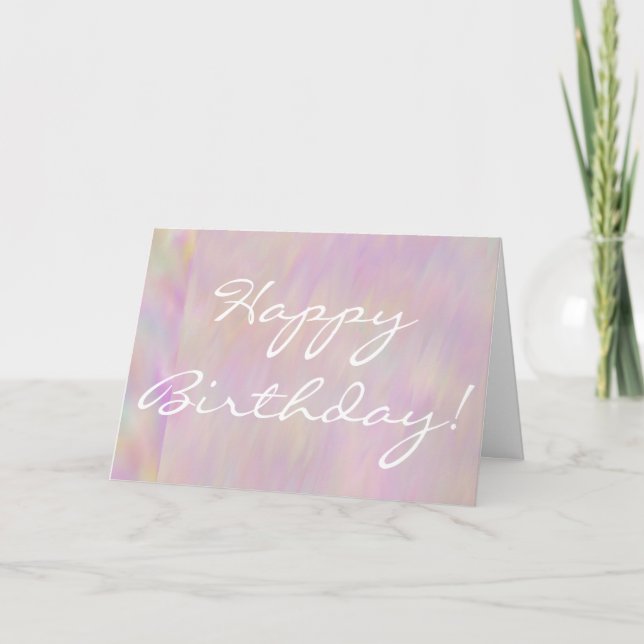 Joyeux anniversaire en violet carte de voeux éolie (Devant)