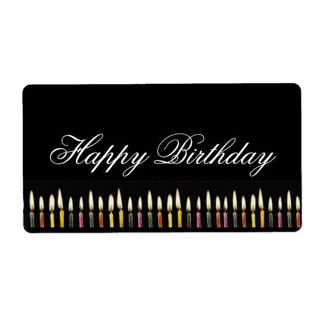 Joyeux anniversaire Étiquette personnalisable (Devant)
