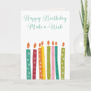 Joyeux anniversaire "Faites un voeu" Carte d'anniv