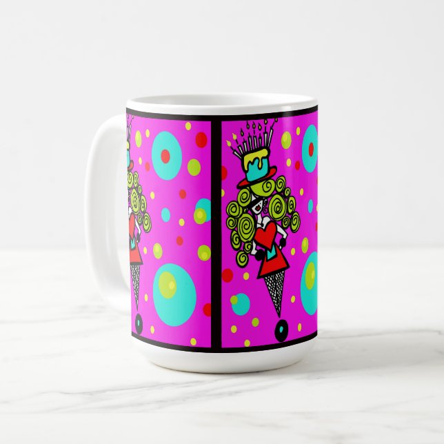 Joyeux anniversaire fille café Mug (Devant gauche)
