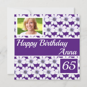 Joyeux anniversaire Floral design Carte personnali