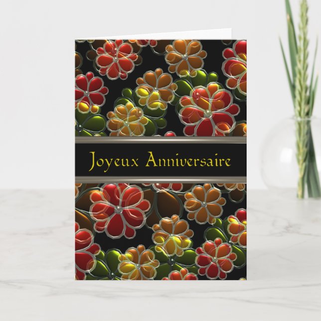 Joyeux Anniversaire French Birthday by Valxart Karte (Vorderseite)
