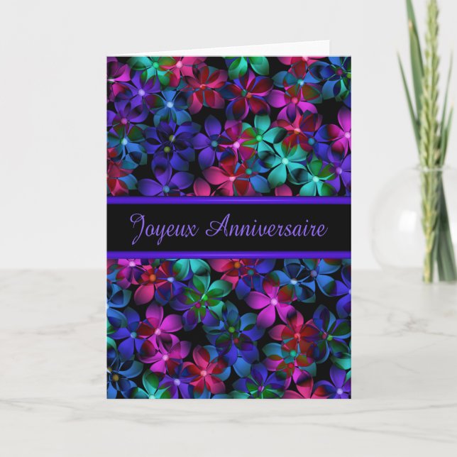 Joyeux Anniversaire French Birthday by Valxart Karte (Vorderseite)