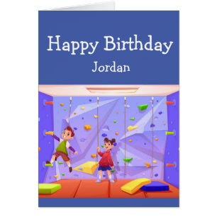 Joyeux anniversaire garçon fille aime Escalade roc