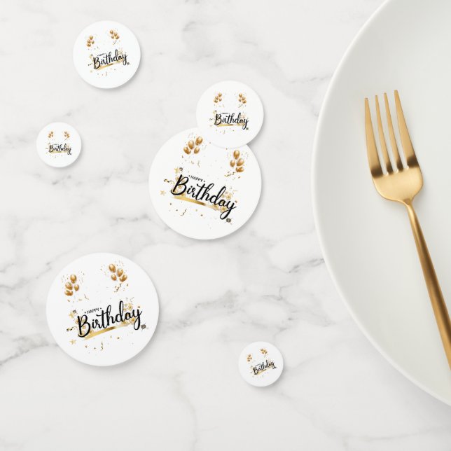 Joyeux Anniversaire Gold Table Confetti (Groupe)