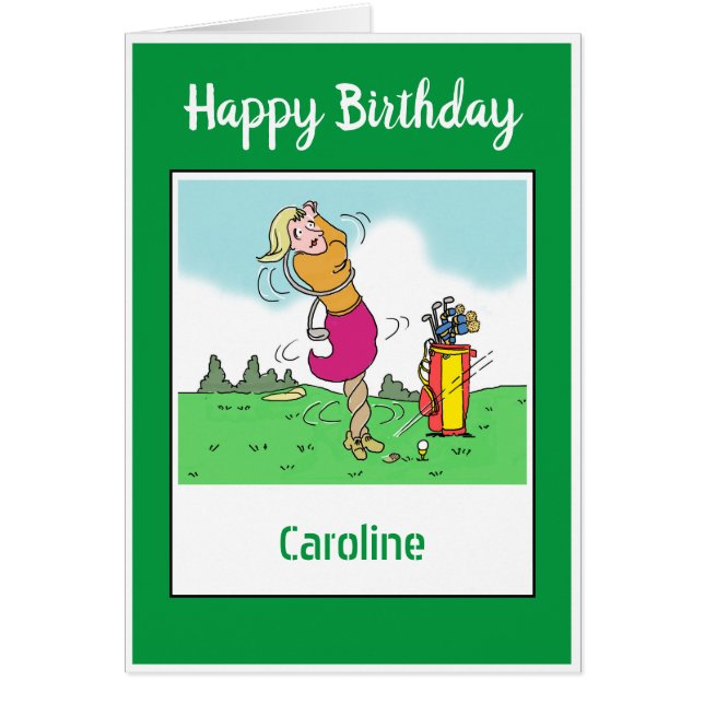 Joyeux Anniversaire Golfeuse (Devant)