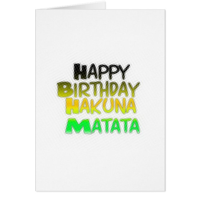 Joyeux anniversaire Hakunamatata Art Inspirationne (Devant)