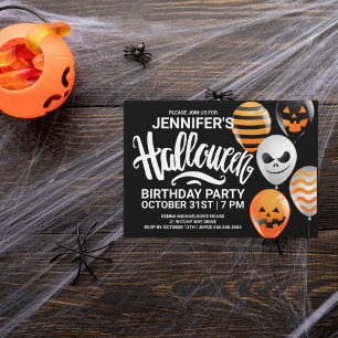 Joyeux anniversaire Halloween Invitation à la fê
