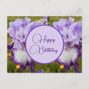 Joyeux anniversaire Iris femmes florales Carte pos