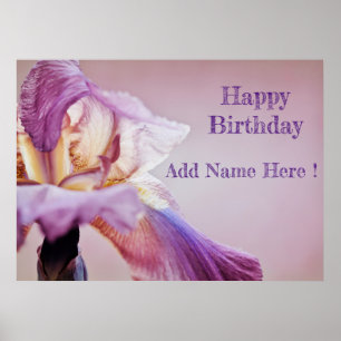 Joyeux Anniversaire Iris Multicolored Poster