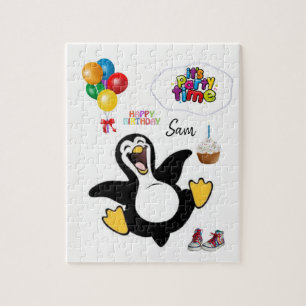 Joyeux anniversaire Jigsaw Puzzle Penguin