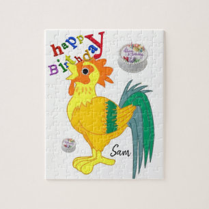 Joyeux anniversaire Jigsaw Puzzle Rooster